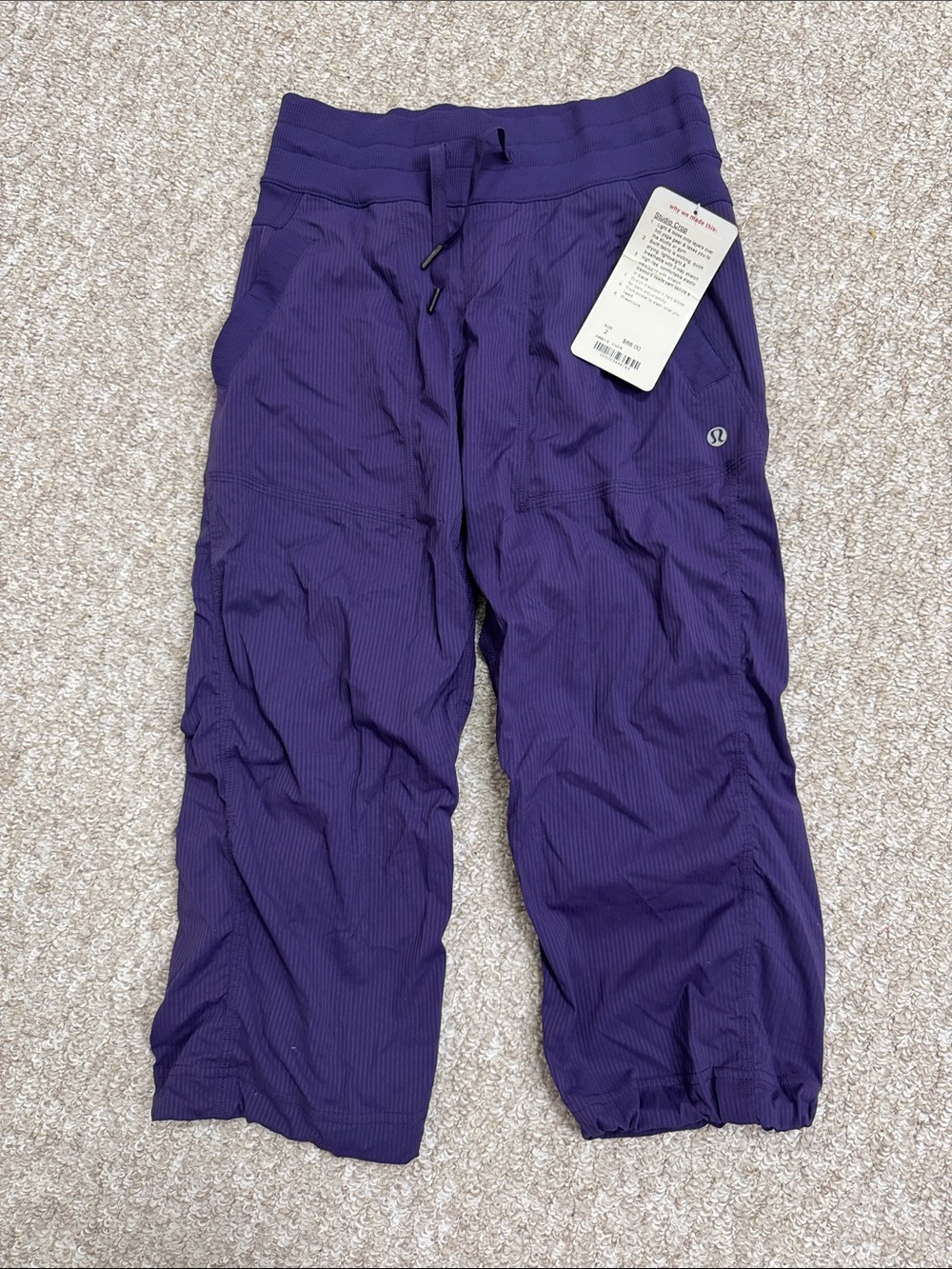 lululemon athletica Girls' Purple Drawstring Jogger Pants